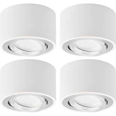 Module LED blanc 5 W inclus, 400 lm, 3000 K, blanc chaud, rond, montage en surface, kit de montage encastré 80 x 50 mm, boîtier de spot encastré (1/3)
