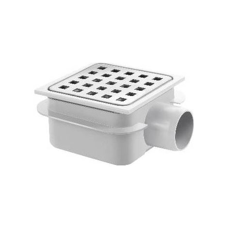 BAIGNOIRE EN ABS AVEC GRILLE EN ACIER INOXYDABLE Dimensions : 105 x 105 x H. 62/81