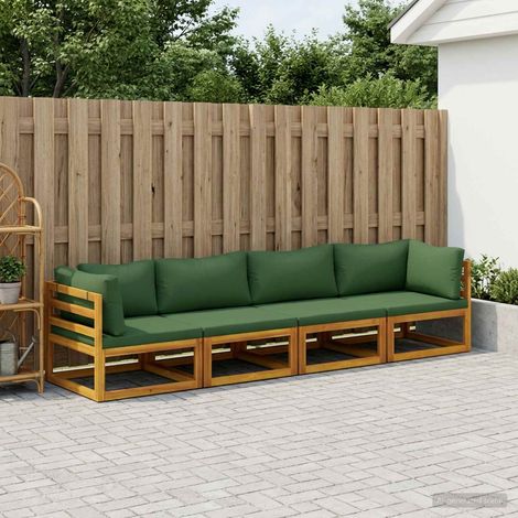 vidaXL Sofa Set 4 pcs Natural Solid Acacia Wood (1/5)