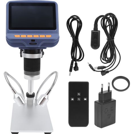 Microscope numérique USB AD106S avec écran pour réparation de téléphone, outil de soudure, prise UE 110-240V, grossissement HD, station d'inspection électronique (1/5)