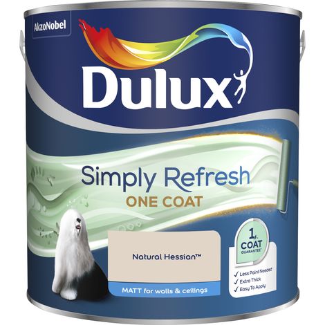 Dulux Simply Refresh One Coat Matt Emulsion Paint - 2.5L - Natural Hessian