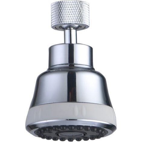 Wasserhahn-Luftsprudler Wasserhahn-Brausekopf Küchenarmatur-Ersatzkopf mit 4 Strahlarten 360 drehbare Wasserhahnverlängerung spritzschutzfester Silber