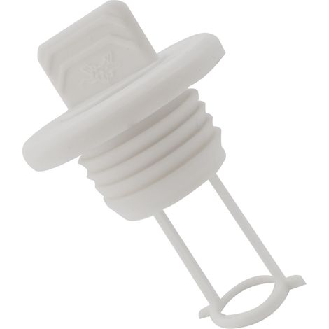 Round drain plug made of marine nylon, black and white, rear drain valve, kayak drain plug, bilge outlet, white plastic.