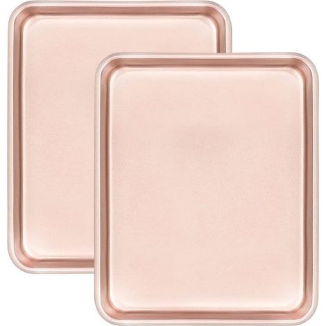 Backbleche, antihaftbeschichtete Backbleche, 2er Set, antihaftbeschichtete Backform, Bratform, schweres Backblech aus Kohlenstoffstahl, frei von (1/5)