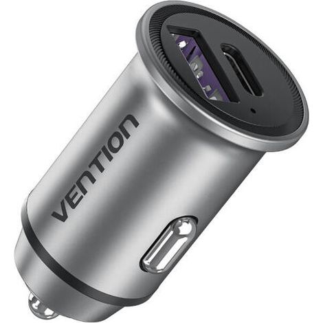 Cargador de Coche Vention FFBH0 Negro Gris 20 W (1 unidad) (1/3)