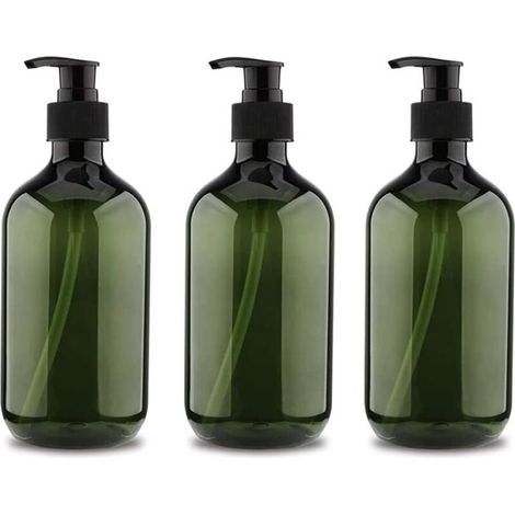 Flaconi dispenser ricaricabili da 500 ml - Set di 3 flaconi in plastica resistente per sapone liquido in cucina e in bagno