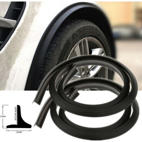 Lot de 2 baguettes de finition d'extension d'aile de voiture de 1,5 m, bord saillant (1/5)