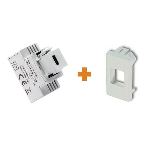Fanton caricatore 1 USB-C 3A Ricarica rapida 18W da incasso Bticino matix - 82901
