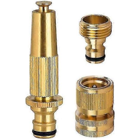 LM Quick Connect Garden Hose Fitting, Adjustable Brass Garden Watering Gun,Solid Brass 3/4 Inch Quick Connect Fittings BWQ (1/5)
