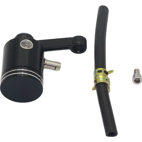 Pièces de modification pour moto : godet d'huile usiné CNC en alliage d'aluminium, bidon d'huile noir. (1/4)