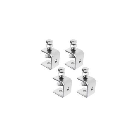 Lot de 4 pinces en forme de C en acier inoxydable 304 avec support de type C - Tigre - Pince de travail du bois pour menuisiers 0-25 mm (1/5)