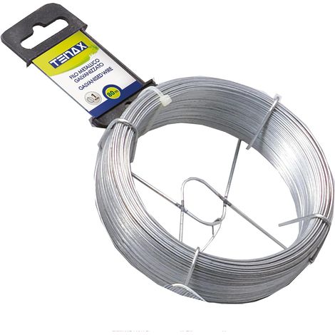 1 - Fil De Fer Galvanisé - Bobine Métallique - Fixation Végétaux Et Réparations - Usage Intérieur Et Extérieur - Argent - 80m X 0,1cm
