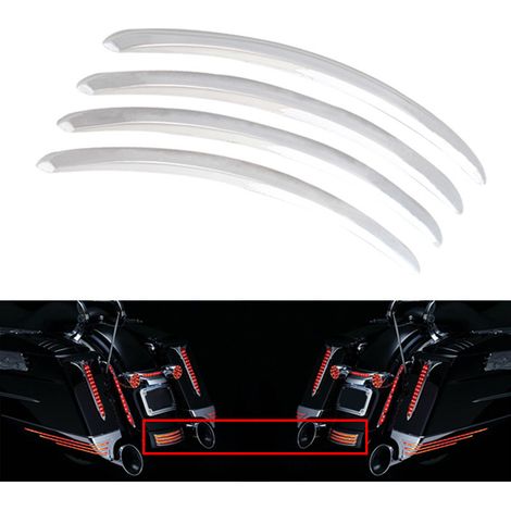 Pièces de modification pour motos : baguettes de finition de garde-boue arrière électroplaquées compatibles avec Harley-Davidson Glide Road King (1/5)