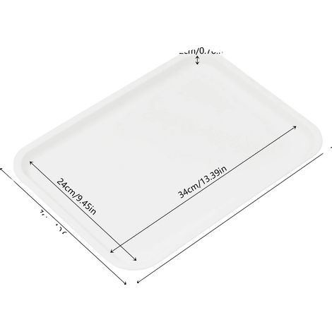 Bandejas para alimentos, material resistente, diseño antideslizante, color blanco. (1/2)