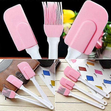 2025 3x Spatule à crème en silicone, racleur à pâte, pinceau, pelle à beurre, outils de pâtisserie (1/5)