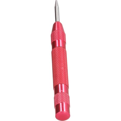 Pointeau automatique en acier trempé, positionneur de pointe amovible, outil de perçage à force réglable, rouge