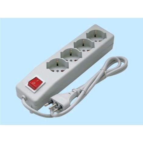 Multipresa Elettrica In Linea 4 Prese Schuko/Bipasso Colore Bianco -vl284ac