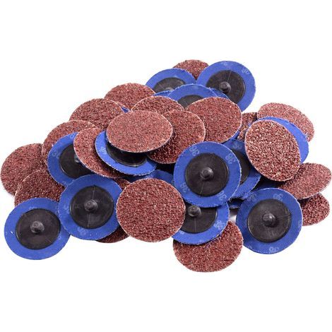 Fafeicy 50pcs 2 Pouces 36 Disques de Meulage de Ponçage D'oxyde D'aluminium Grit pour Accessoires de Broyage D'élimination de la Peinture, Disque de Verrouillage de Moulin à Moulin à Usage Lourd (1/5)