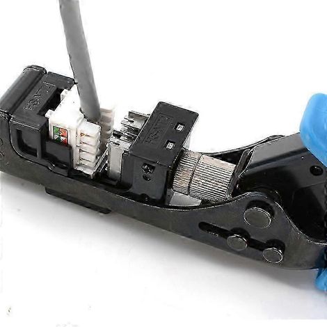 Outil de coupe-fils pour modules réseau RJ45, pour la terminaison de prises UTP à 4 paires (jaune) (1/4)