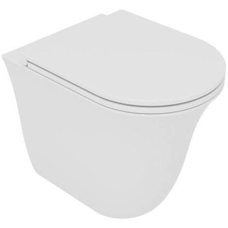 Water Flut filomuro senza brida (rimless) cm. 52,5x36 bianco