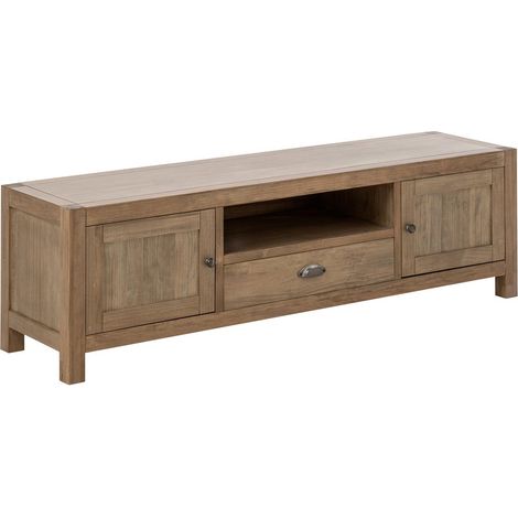 Meuble TV en Bois "Blois" 160cm Naturel (1/4)