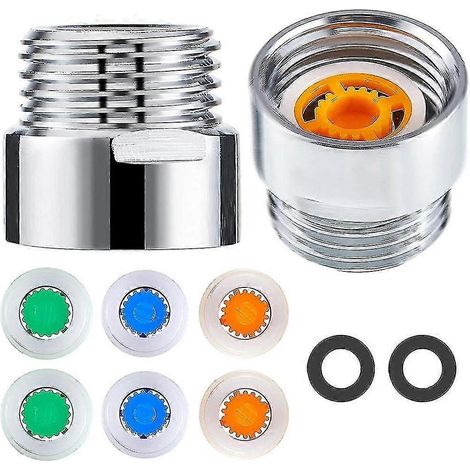 Set mit 8 Duschdurchflussbegrenzern, Wasserreduzierern, 1/2 Zoll Gewinde, Durchflussmengen von 4, 6 und 9 l/min.