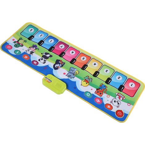 Tapis de jeu musical piano pour enfants 110x36cm, tapis de jeu éducatif pour bébés (1/5)