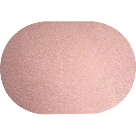 Set de table antidérapant, lavable, ovale, en similicuir, isolant pour salle à manger (1/5)