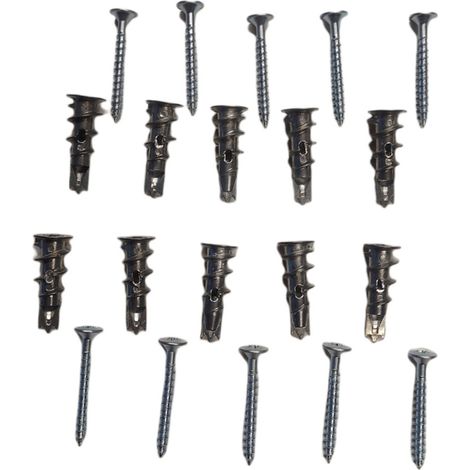 Lot de 10 chevilles autoforeuses pour plaques de plâtre – Longueur 31 mm – Résistantes à la chaleur – Pose rapide sans perçage – Jardiboutique