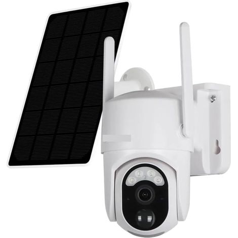 Caméra de sécurité à Domicile Caméra Solaire 4G SIM 4MP extérieure sans Fil Couleur Vision Nocturne PIR détection Humaine caméra de sécurité Batterie intégrée(4MP 4G Add 32G) (1/5)