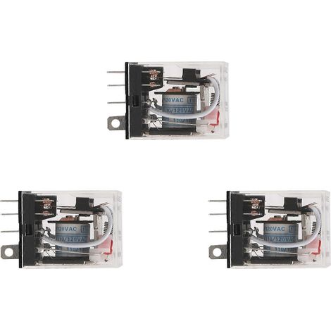 Relais de puissance électromagnétique 3X JQX-13FL AC 110V à bobine DPDT 8 broches 8P (1/5)