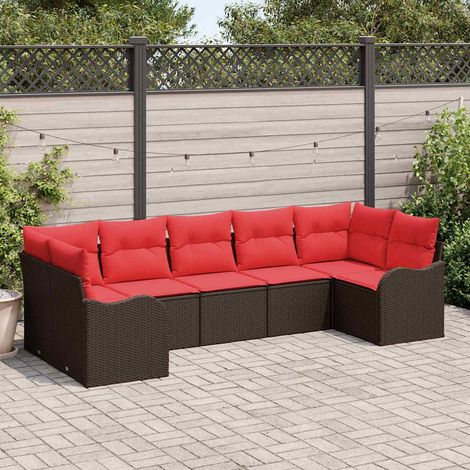 Teenpull – Gartensofa-set Braun Poly-Rattan (1/5)