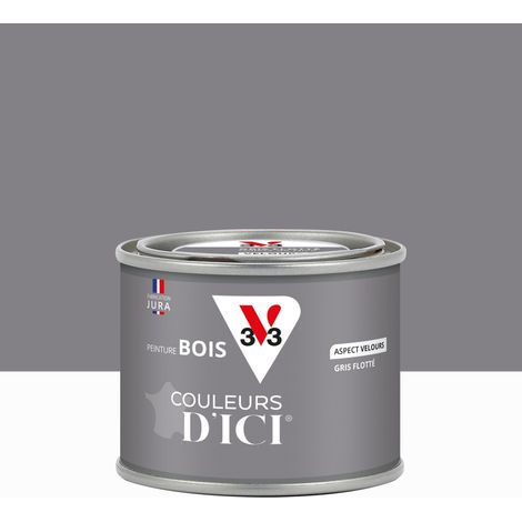 V33 Peinture extérieure bois V33 Couleurs d'ici, gris flotté velours  0.125l