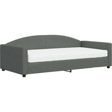 Maison Exclusive - Tagesbett mit Matratze Dunkelgrau 100x200 cm S