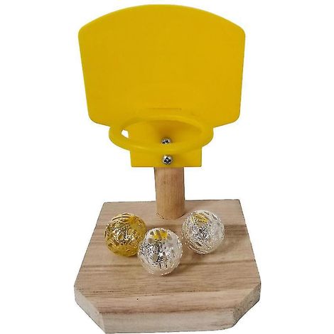 Mini-jeu de basket-ball pour perroquet, idéal pour entraîner l'intelligence des perruches. (1/4)