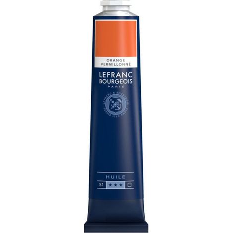 Peinture à l'huile en tube orange vermillonné 150ml - Lefranc & Bourgeois