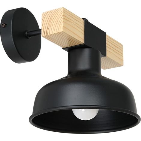 Applique murale FARO bois clair/noir E27 60W Milagro (1/3)