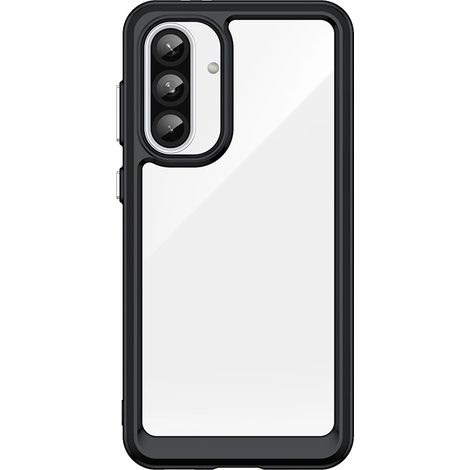 Custodia a tema spaziale per Samsung Galaxy A36 con cornice flessibile - Nera (1/5)