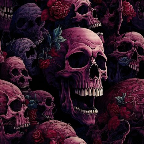 Tela Oxford decorativa para exteriores - Motivo de calavera I DX4572 (1/5)