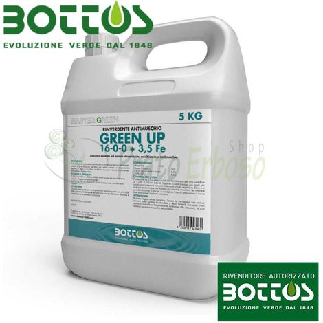 Green Up 16-0-0 + 3,5 Fe - Engrais liquide pour pelouse de 5 Kg