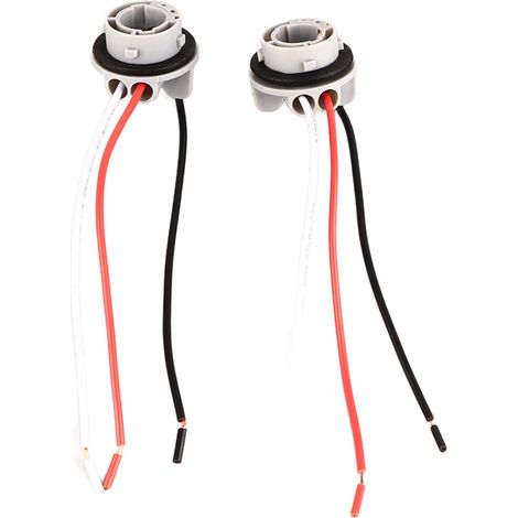 2 douilles pour ampoules LED 1157 (clignotants et feux stop) avec adaptateur, connecteur et câble de câblage (1/5)