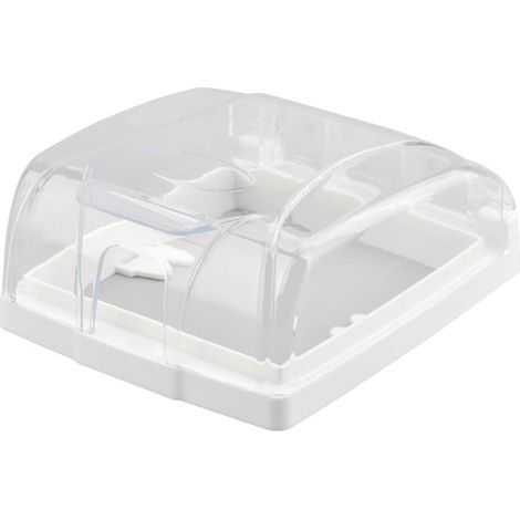 Sonnette sans fil transparente avec protection contre la pluie, la poussière et la neige en plastique PC (1/5)