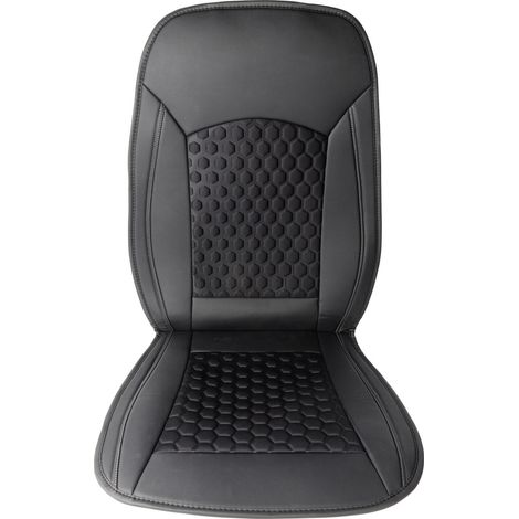 HP Autozubehör 19163 Sitzauflage Premium Sitzauflage Kunstleder Schwarz Fahrersitz, Beifahrersitz