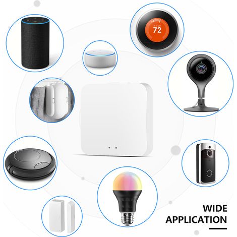 Passerelle Zigbee Toivize JMX001 Hub Intelligent Blanc Compact Compatible Alexa Google Assistant Jusqu'à 60 Appareils Domotique (1/5)