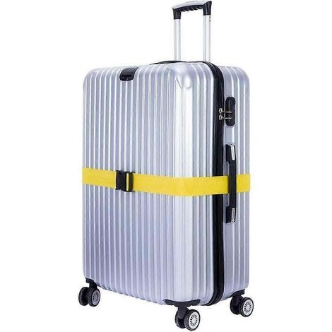 Bagageremmar pour resväskor, 4-pack, gul