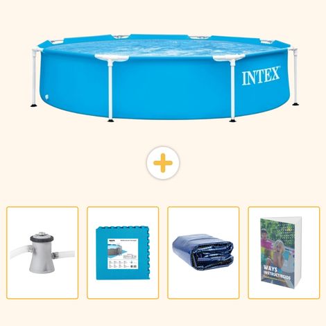 Intex Piscine Tubulaire Ronde - 244x51 cm - 5-pièces SCB124 (1/5)