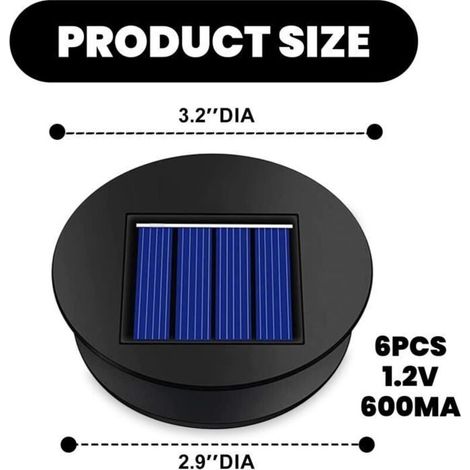 Solarlampe – 6 Stück – LED – 8 cm – Solarbetrieben (1/5)
