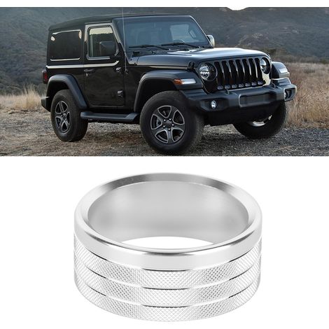 Anneau de protection pour bouton de commutateur de phares de voiture, compatible avec Jeep Wrangler JL 2018 et plus (1/5)