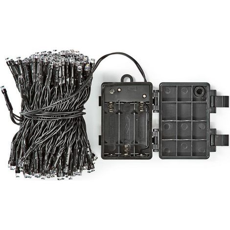 Ghirlanda multifunzione a batteria 96 LED Cavo nero Luce bianca calda 7,5 m (1/5)
