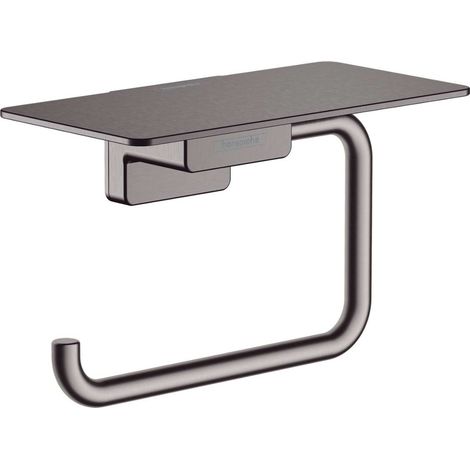 Hansgrohe AddStoris - Papierrollenhalter mit Ablage, Chrom schwarz gebürstet 41772340